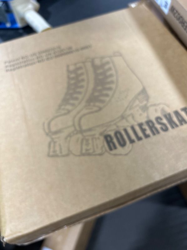 Photo 1 of Silvertree Roller Skates for Women and Men PU Leather High-top Adult Roller Derby Skates Wheels Light Up Roller Skates Four-Wheel Shiny Roller Skates for Girls Boys Unisex size 1-7