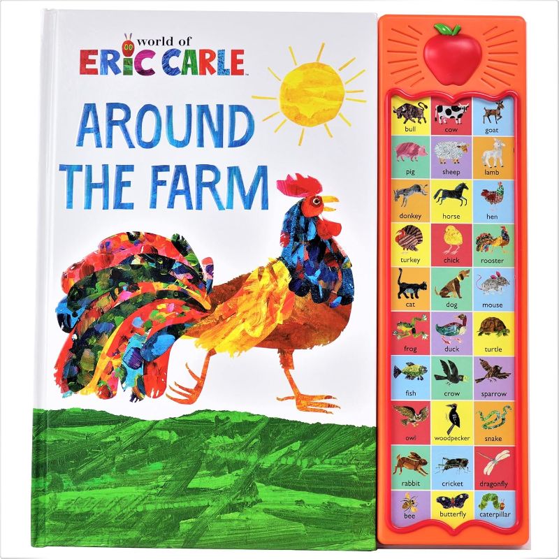 Photo 1 of World of Eric Carle, Around the Farm 30-Button Animal Sound Book - Great for First Words - PI Kids Hardcover – Sound Book, February 1, 2013