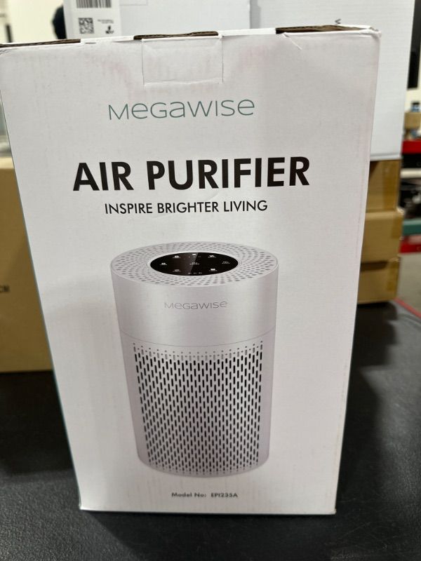Photo 2 of MEGAWISE 2022 Updated Version Smart Air Purifier for Home Large Room up to 1080ft², H13 True HEPA Filter with Smart Air Quality Sensor, Sleep Mode, Quiet for Pollen, Pets Hair, Odors, Smoke, Dust