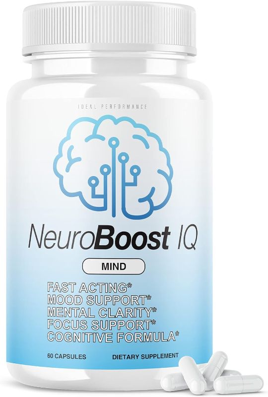 Photo 1 of Neuro Boost IQ Supplement Brain Pills Mind Ben Carson Neurobooster Neuroboostiq (60 Capsules) EXP JAN 2026