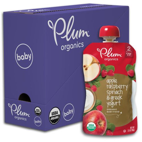 Photo 1 of Plum Organics Stage 2 Baby Food Apple Raspberry Spinach & Greek Yogurt 3.5 Oz Pouch 6 Count
[bb:06.29.2024]