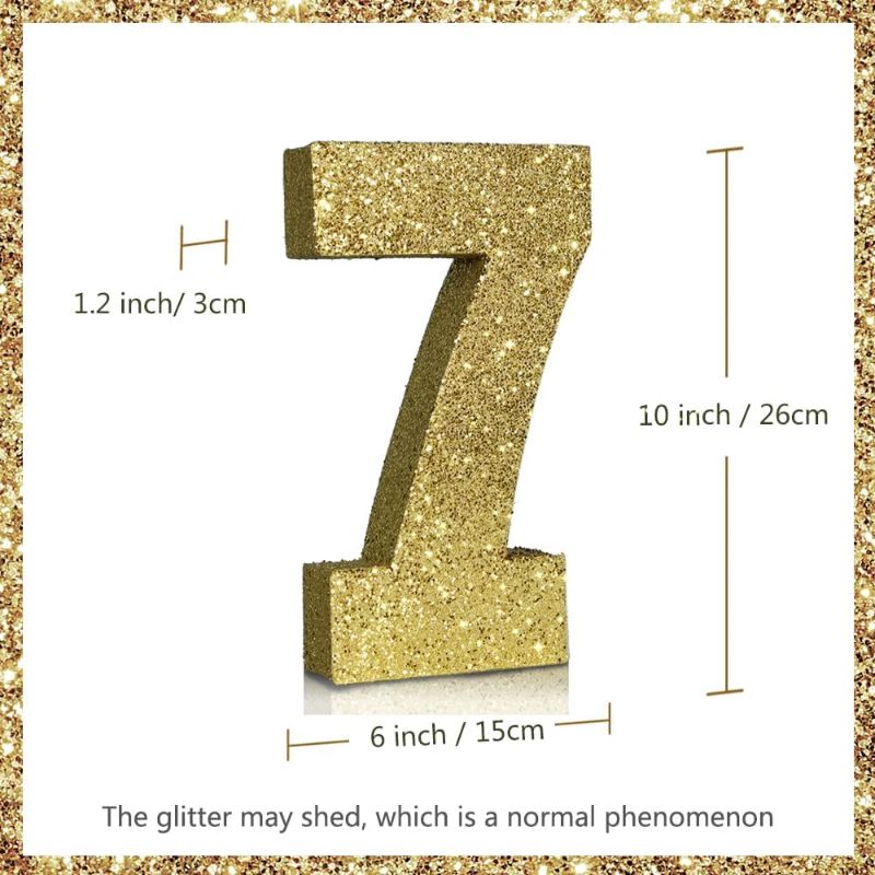 Photo 1 of 
Eploger 10 Inch Gold Glitter Numbers 7 Birthday Decorations, Birthday Party Centerpieces for Table Decorations,Anniversary Birthday Table Toppers