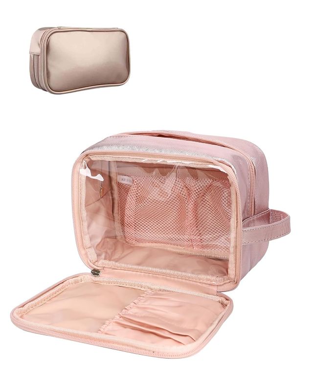 Photo 1 of 
Roll over image to zoom in
MONSTINA Makeup Bag for Women,Pouch Bag,Makeup Brush Bags Travel Kit Organizer Cosmetic Bag (Rose Gold)
