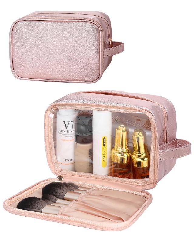 Photo 1 of 
MONSTINA Makeup Bag for Women,Pouch Bag,Makeup Brush Bags Travel Kit Organizer Cosmetic Bag (Rose Gold)