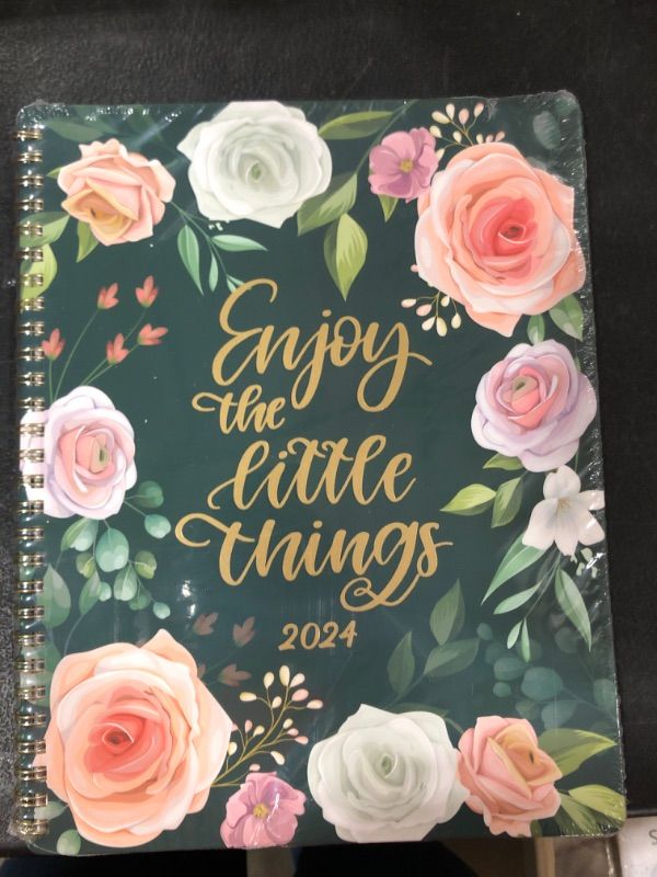 Photo 1 of 
Roll over image to zoom in
2024 planner - Jan. 2024 - Dec. 2024, Planner/Calendar 2024, 2024 Planner Weekly and Monthly with Printed Tabs, 8" x 10", Flexible Cover, Thick Paper, Perfect Daily Organizer - Floral