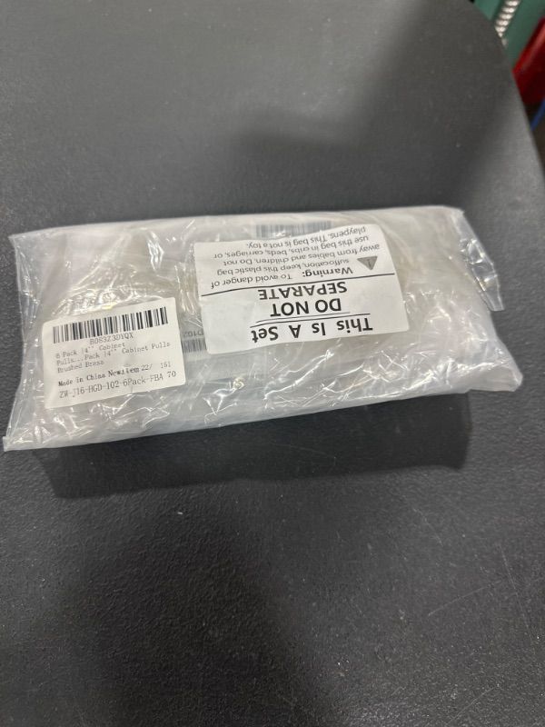 Photo 1 of GOLDENTIMEHARDWARE 4 Inch Gold Cabinet Handles,6 Pack Brushed Brass Cabinet Pulls,Kitchen Handles for Cabinets and Drawers,Modern Square Gold Dresser Handles,6 3/10 Inch Overall Length 4” Hole Centers 6pack