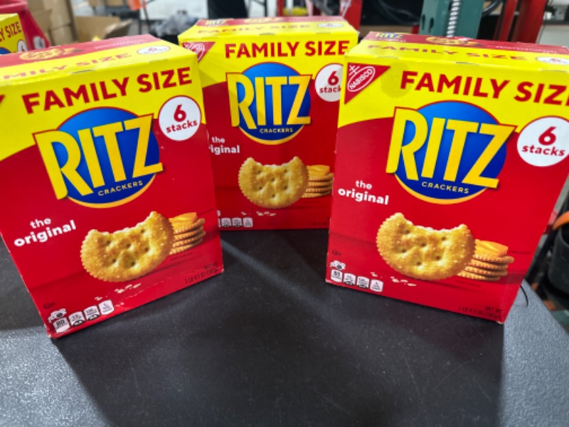 Photo 2 of RITZ Original Crackers, Family Size, 20.5 oz Original Flavor 1.28 Pound (Pack of 3) EXP OCT 28 2024
