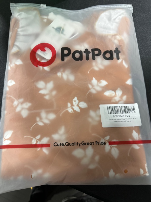 Photo 1 of PATPAT Toddler Girl Sweatshirts Hoodie Pullover Crewneck Shirts Fall Winter Long Sleeve Ruffle Tops Yellowbrown 5-6 Years