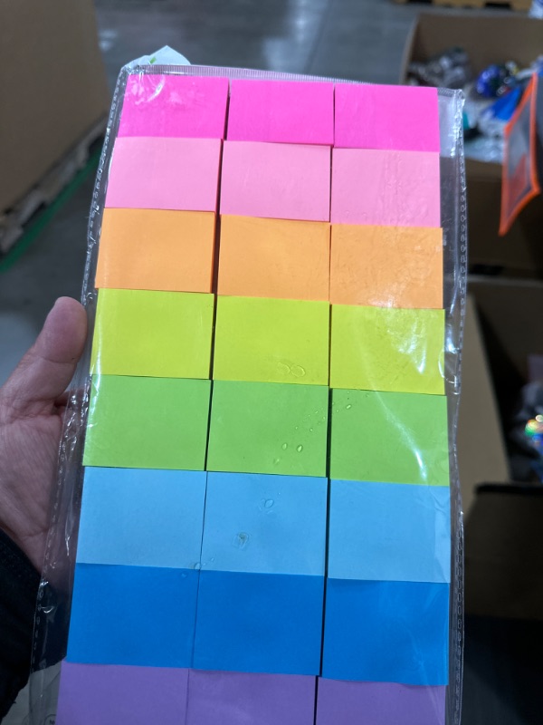Photo 2 of Sticky Notes 1.5x2 Inches, Bright Colors Self-Stick Pads, 24 Pack, 75 Sheets/Pad