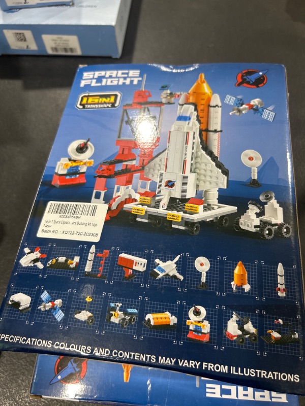 Photo 2 of 16 in 1 Space Rocket Launch Center Building Toy Set, STEM-Inspired Space Toy with Rocket, Launch Tower, Observatory, Control, Birthday Christmas Easter Gifts for 6 7 8 9 10 11 12 Year Old Boys 123-720