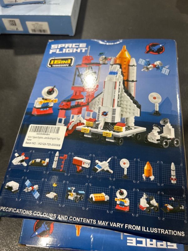 Photo 1 of 16 in 1 Space Rocket Launch Center Building Toy Set, STEM-Inspired Space Toy with Rocket, Launch Tower, Observatory, Control, Birthday Christmas Easter Gifts for 6 7 8 9 10 11 12 Year Old Boys 123-720
