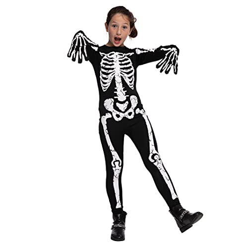 Photo 1 of Halloween Child Girl Pretty Skeleton Costume , Halloween Party (Small (5-7yr))
