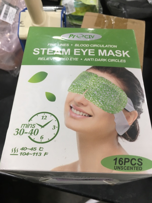 Photo 1 of 16 Packs Steam Eye Masks for Dry Eyes, SPA Warm Eye Mask, Relief Eye Fatigue Hot Sleep Eye Mask for Puffy Eyes Mask, Disposable Moist Heating Compress Pads for Sleeping- Unscented3