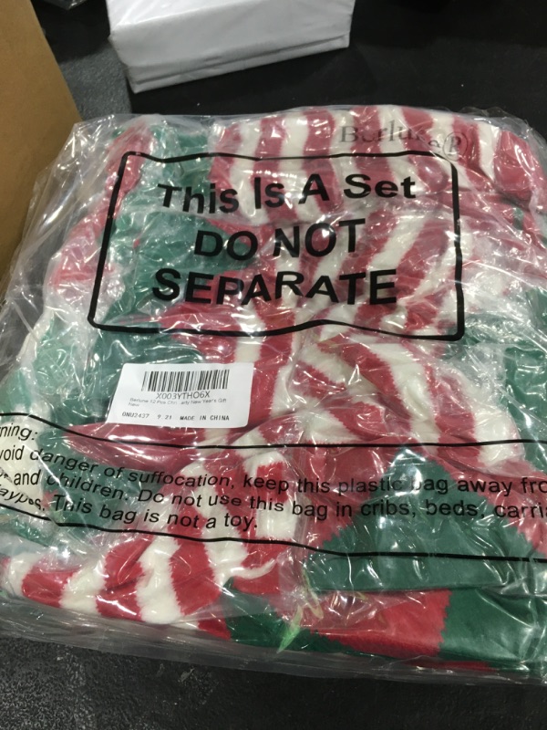 Photo 1 of Berlune 12 Pcs Christmas Elf Hats for Adult Knitted Beanie Hat Winter Warm Santa Knit Hat Xmas Striped Holiday Beanies Cap for Women Men Christmas Party New Year's Gift