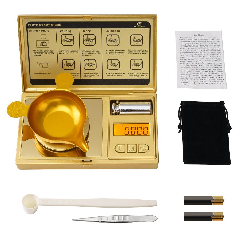 Photo 1 of ORIXFORCE High Precision Pocket Scale 50g/0.001g, Jewelry Scale, Powder Scale, Scale for Weed, Gold Weight Scale Milligram/Gram Scale for Food Portable Electronic Scale, Best Digital Scale, Gold