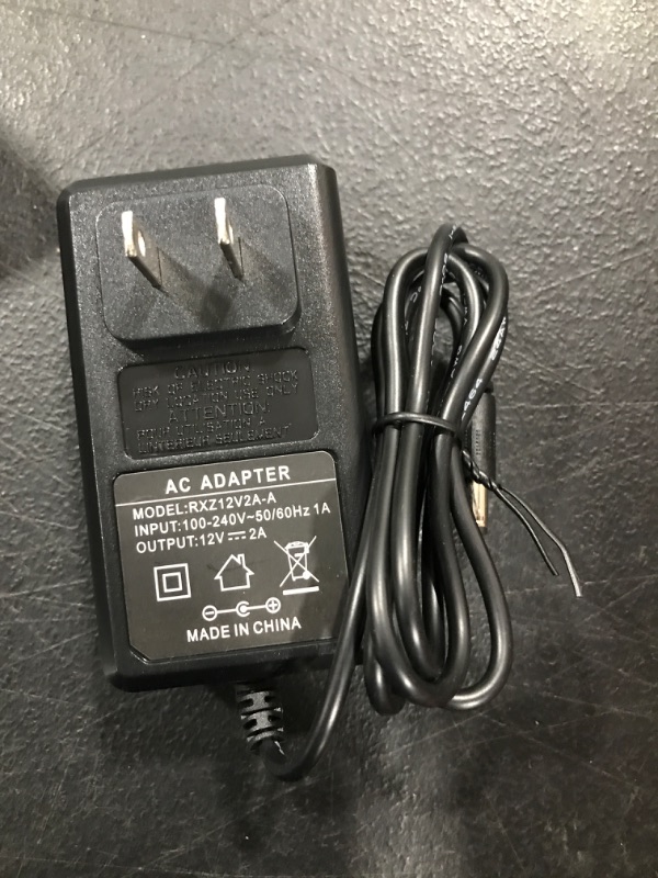 Photo 2 of 12V 2A Power Supply AC Adapter, AC 100-240V to DC 12 Volt Transformers, 2.1mm X 5.5mm Wall Plug (12 Volt - 2amp - 2pack)