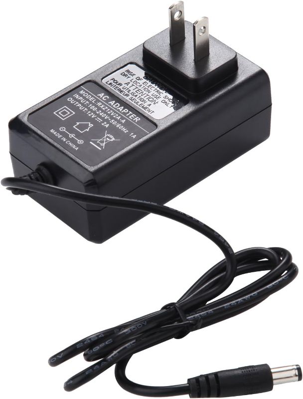 Photo 1 of 12V 2A Power Supply AC Adapter, AC 100-240V to DC 12 Volt Transformers, 2.1mm X 5.5mm Wall Plug (12 Volt - 2amp - 2pack)