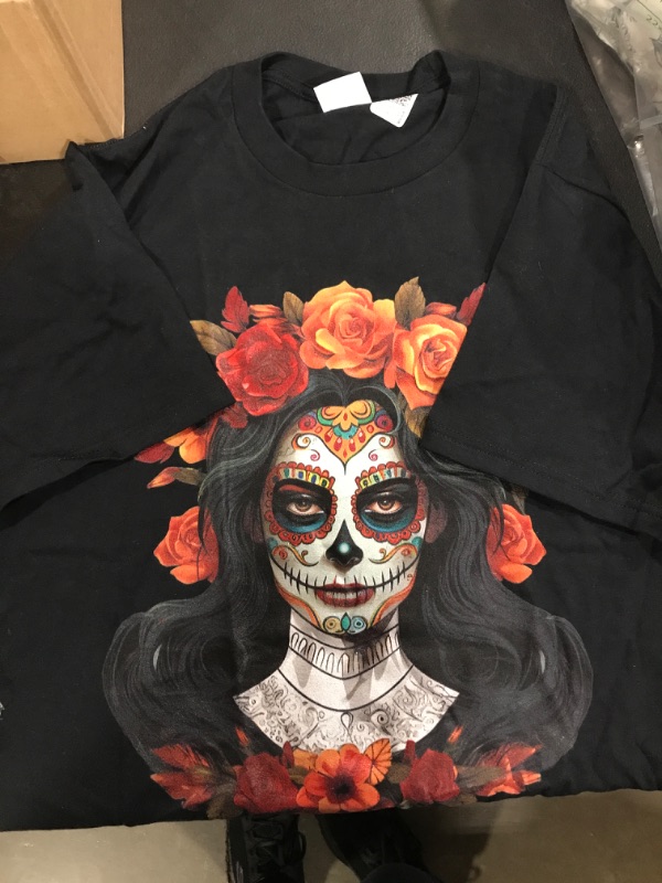 Photo 1 of De Los Muertos La Catrina Day of the Dead Sugar Skull Women Long Sleeve T-Shirt