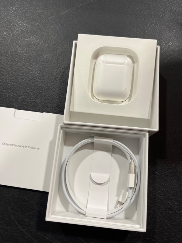 Photo 4 of AirPods with Charging Case- FACTORY SEALED BOX. OPENED FOR PICTURES.