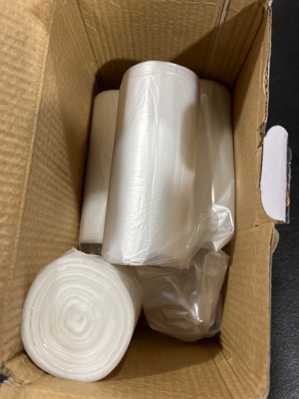 Photo 1 of 2.6 Gallon/350pcs Clear small Trash Bags Strong Clear Garbage Bags, Bathroom mini Trash Can Bin Liners,Plastic Bags for home waste basket liner, fit 10 Liter, 0.8,1,1.2,1.5,2,2.6,3Gal?Clear 350) 2.6Gal-350 350 Count (Pack of 1)- MISSING 3 ROLLS