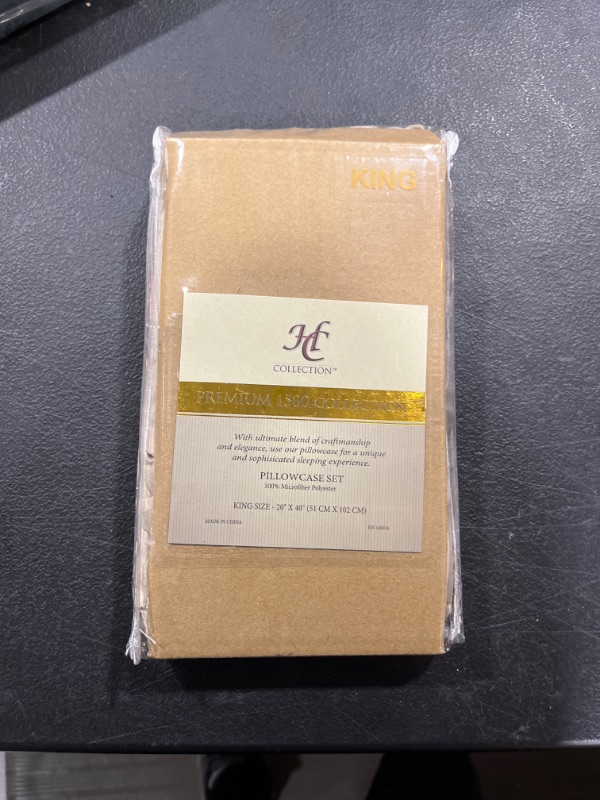 Photo 1 of HC Collection King Pillow Cases Set of 2- Microfiber, Extra Soft Pillowcases - Easy Care & Machine Washable - Cream Cream King
