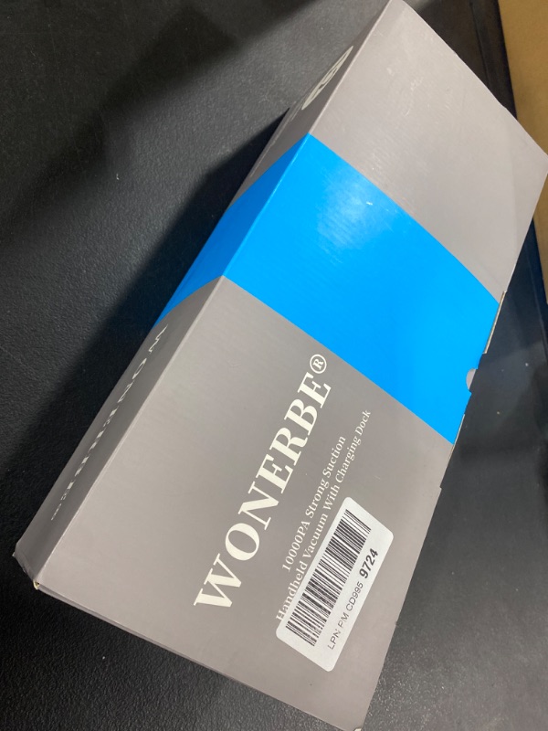Photo 1 of WONERBE Handheld Vacuum,Car Hand Vacuum Cleaner Cordless with Two Charging Cables,10000PA Hand Vacuum Small Portable Vacuums,Mini Rechargeable Vacuum Cleaner with 2 Filters&LED,Fast Charging Dock 10KPA Car Vacuum Cordless Rechargeable