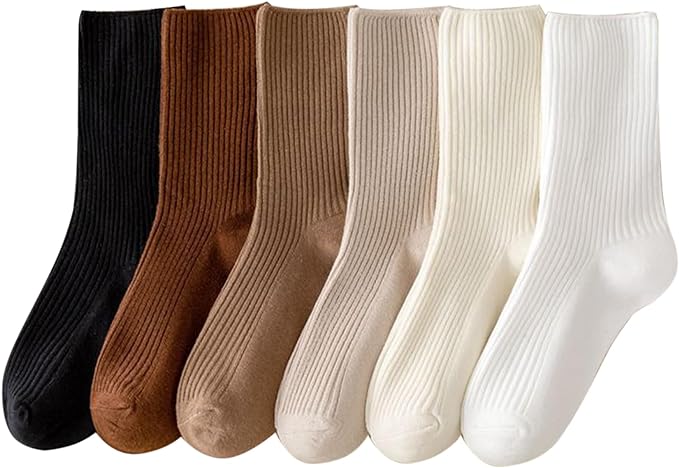 Photo 1 of Bestjybt Women's Cute Crew Socks Casual Cotton Athletic Socks 6 Pack
