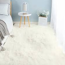 Photo 1 of 60" x 80" area rug faux fur --- color ivory 