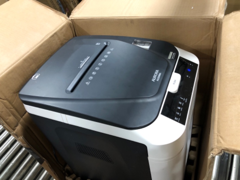 Photo 3 of Aurora Commercial Grade 200-Sheet Auto Feed High Security Micro-Cut Paper Shredder/ 60 Minutes/ Security Level P-5 & SL16 Professional Grade Synthetic Shredder Oil, 16 Oz Flip-Top Leak Proof Bottle 200-Sheet AutoFeed MicroCut MicroCut + Shredder Oil