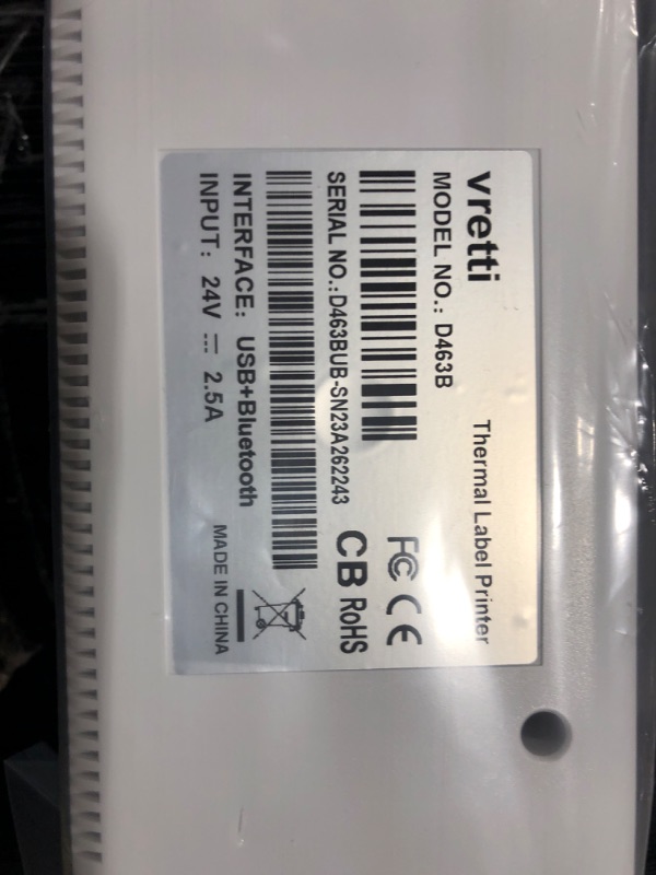 Photo 1 of vretti Bluetooth Thermal Label Printer, 4x6 Shipping Label Printer for Shipping Packages & Small Business, Wireless Label Printer Compatible with iPhone Android Window Mac USPS UPS Amazon