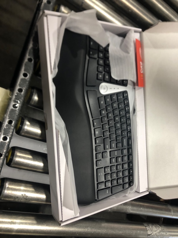 Photo 2 of Nulea Ergonomic Keyboard, Wired Split Keyboard with Pillowed Wrist and Palm Support, Featuring Dual USB Ports, Natural Typing Keyboard for Carpal Tunnel, Compatible with Windows/Mac