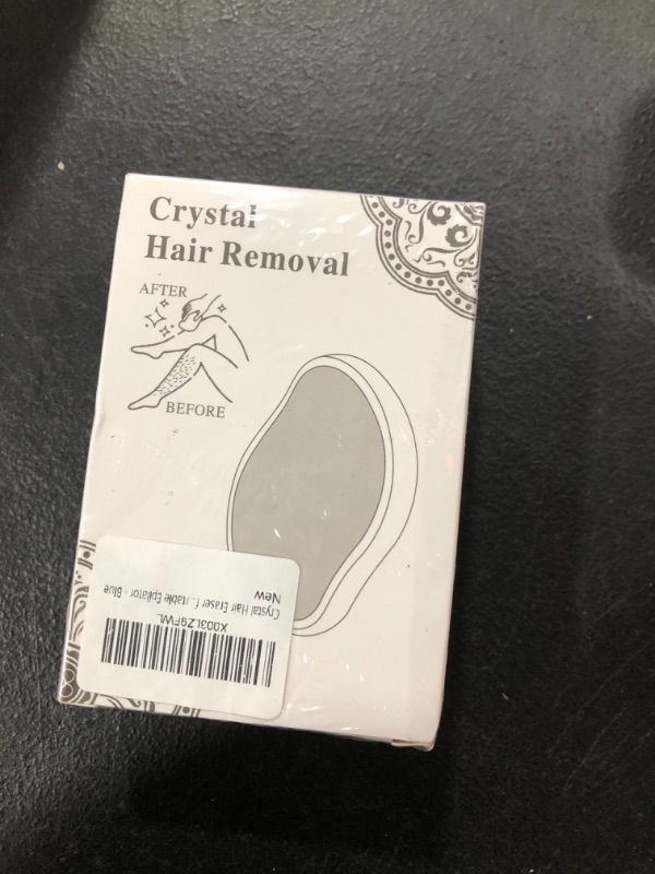 Photo 1 of Crystal Hair Eraser for Women and Men - Magic Hair Eraser Crystal Hair Remover, Hair Removal Tool for Arms Legs Back - Reusable, Washable, Easy, Portable Epilator - Blue