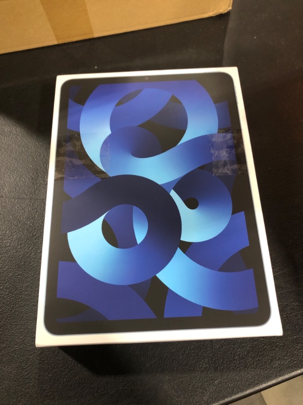Photo 5 of Apple iPad Air (5th Generation): with M1 chip, 10.9-inch Liquid Retina Display, 64GB, Wi-Fi 6, 12MP front/12MP Back Camera, Touch ID, All-Day Battery Life – Blue WiFi Blue 64GB- FACTORY SEALED BOX. OPENED FOR PICTURES 