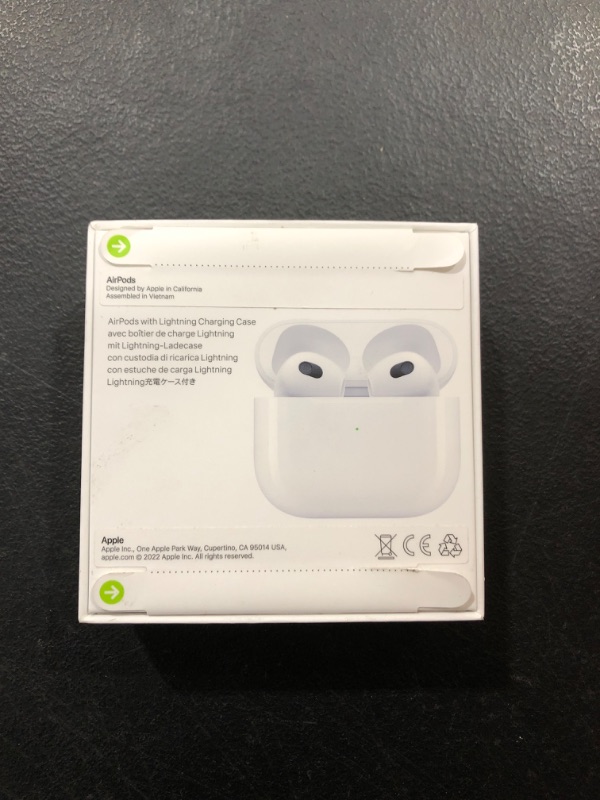 Photo 4 of Apple AirPods with Lightning Charging Case (3rd Generation)- FACTORY SEALED BOX. 