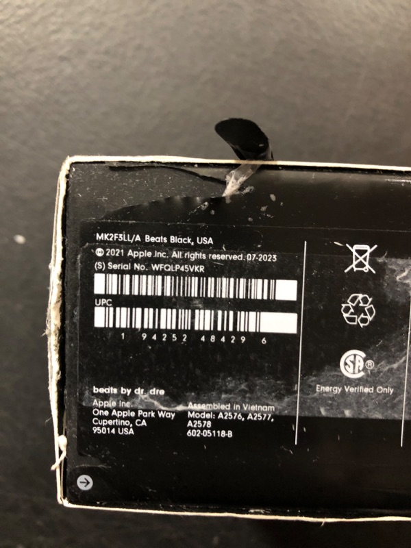 Photo 1 of Beats Fit Pro - True Wireless Noise Cancelling Earbuds - Apple H1 Headphone Chip, Compatible with Apple & Android, Class 1 Bluetooth®, Built-in Microphone, 6 Hours of Listening Time – Beats Black Black Fit Pro-FACTORY SEALED BOX. 