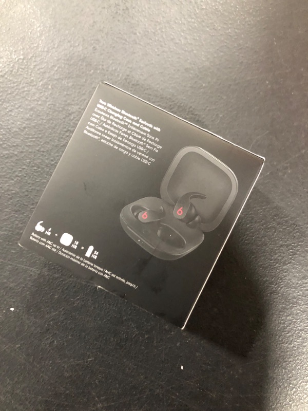 Photo 1 of Beats Fit Pro - True Wireless Noise Cancelling Earbuds - Apple H1 Headphone Chip, Compatible with Apple & Android, Class 1 Bluetooth®, Built-in Microphone, 6 Hours of Listening Time – Beats Black Black Fit Pro-FACTORY SEALED BOX. 
