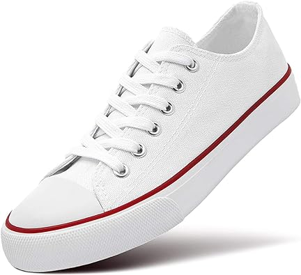 Photo 1 of ZGR Women's Canvas Low Top Sneaker Lace-up Classic Casual Shoes Black and White
(11)