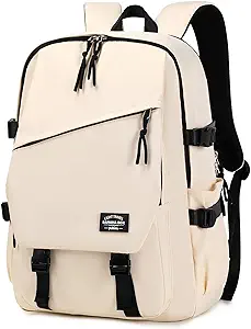 Photo 1 of Backpack for Men Women Waterproof Travel Casual Daypack with Multiple Pockets Beige
