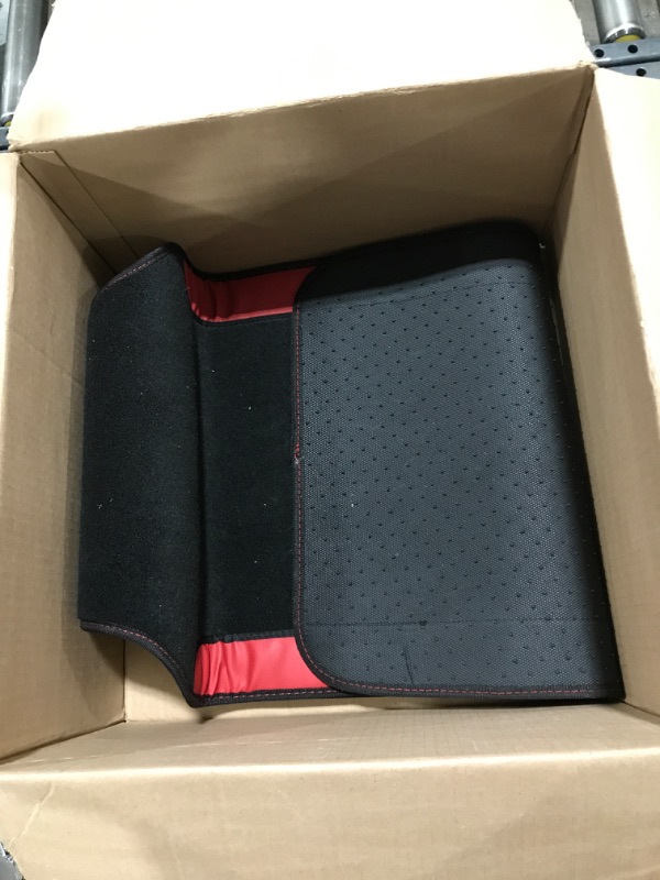 Photo 1 of CAR PASS Rainbow Waterproof Universal Fit Faux Leather Car Carpet- Anti-Slip Nibbed Backing Floor Mats for SUV, Vans,Sedans,Trucks, Automotive Set of 4 for Women (Black with Red)