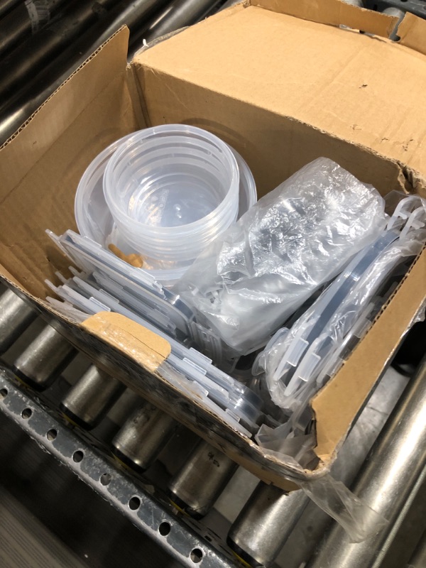 Photo 1 of HKJ Chef 36-Pieces Airtight Food Storage Containers Set, 18 Containers & 18 Snap Lids, Plastic Meal Prep Container for Kitchen and Pantry Organization, BPA Free, Includes Labels & Marker
