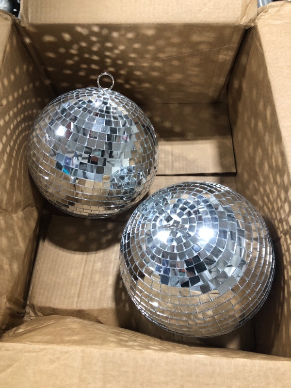 Photo 2 of 2 Pack 8" Mirror Disco Ball 