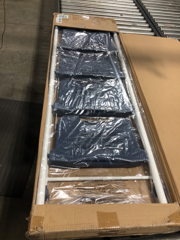 Photo 1 of KINGRACK 4 Step Ladder, Sturdy Step Stool with Handrail, Anti-Slip Wide Pedals, Foldable Step Stool