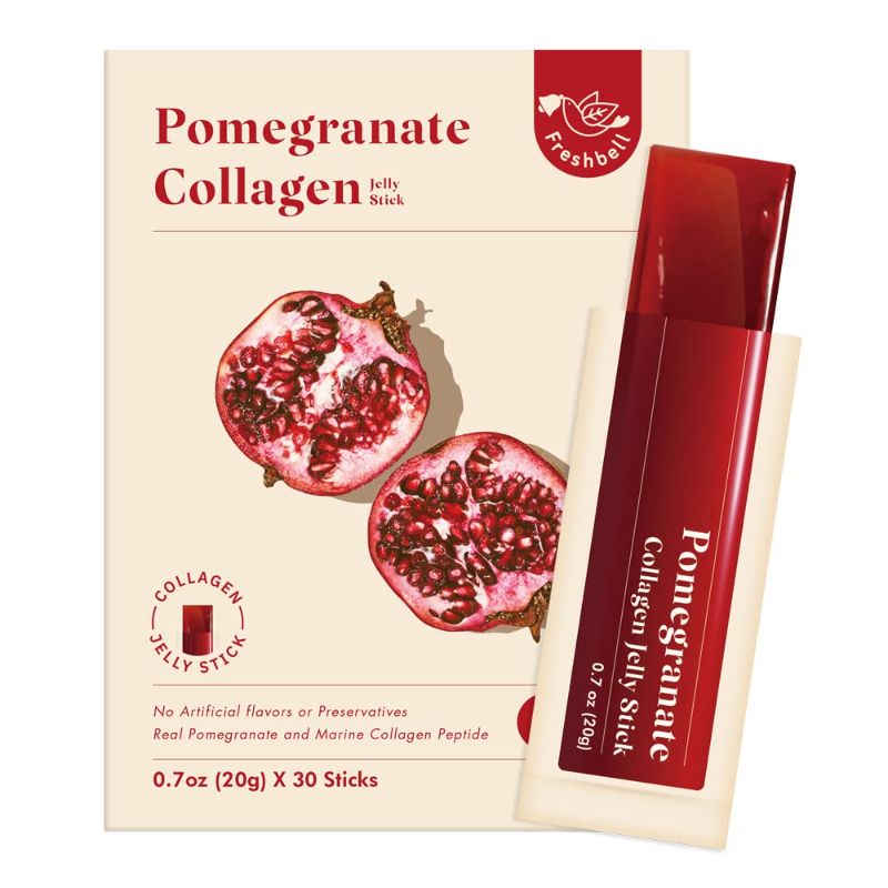 Photo 1 of 24 BUNDLE Pack Pomegranate Collagen Jelly Stick (20g x 30 sticks) Marine Collagen Peptide // BEST BY 11-22-2023