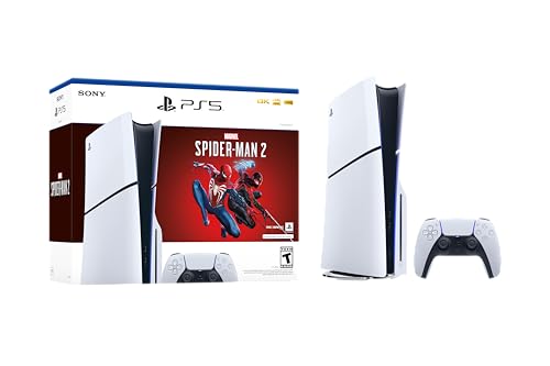 Photo 1 of Sony - PlayStation 5 Slim Console – Marvel's Spider-Man 2 Bundle (Full Game Download Included) 
