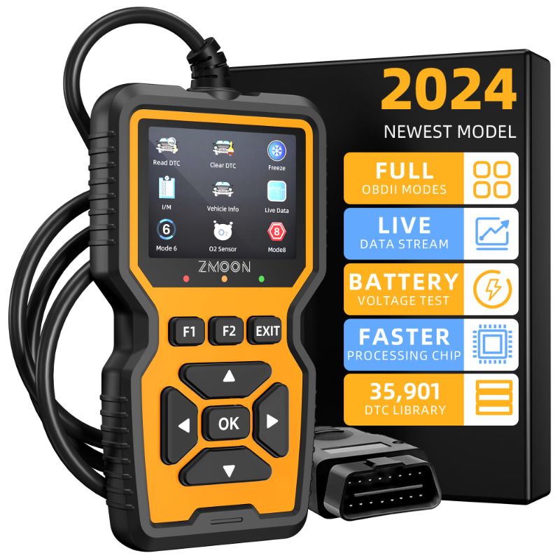 Photo 1 of ZMOON ZM201 Professional OBD2 Scanner Diagnostic Tool, Enhanced Check Engine Code Reader with Reset OBDII/EOBD Car Diagnostic Scan Tools 