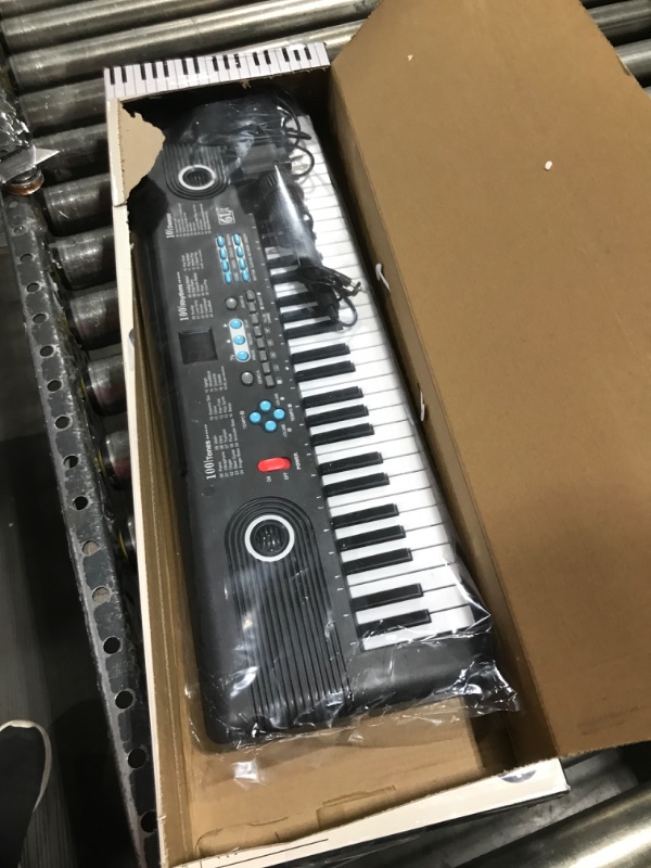 Photo 2 of 61 keys keyboard piano, Electronic Digital Piano with Built-In Speaker Microphone, Portable Keyboard Gift Teaching for Beginners