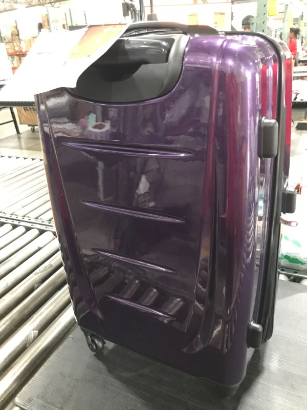 Photo 2 of Samsonite Winfield 2 Hardside Expandable Luggage with Spinner Wheels, Checked-Medium 24-Inch, Purple Checked-Medium 24-Inch Purple