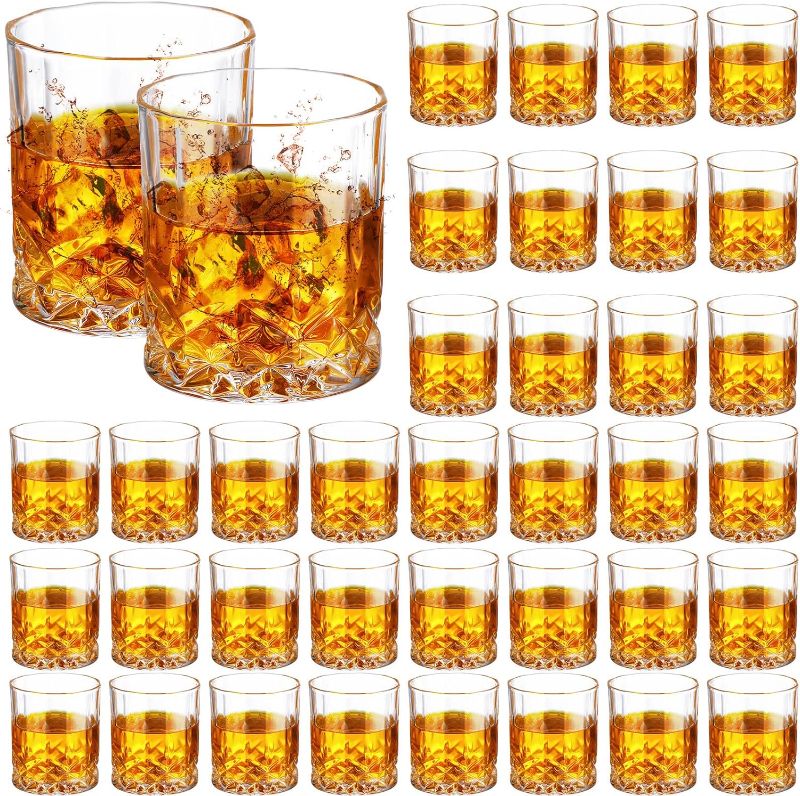 Photo 1 of 36 Pieces Whiskey Glasses Old Fashioned Glasses Bulk Crystal Rocks Glasses 12 oz Cocktail Glasses Rocks Glasses for Whiskey Bourbon Cocktail Vodka Liquor Drinks Gift for Men Women Home Bar
