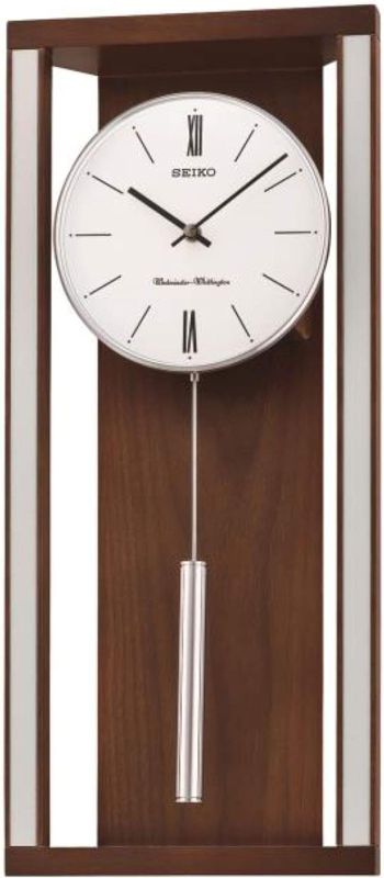 Photo 1 of Seiko Modern & Sophisticated Wall Clock with Pendulum and Dual Chimes