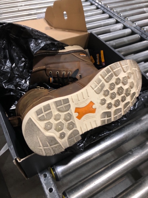 Photo 3 of ARIAT Men's Rebar Lift 8" Waterproof Composite Toe Work Boot Industrial, Size 10.5 Wide Distressed Brown